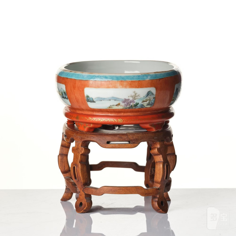 A Chinese faux bois jardiniere, - 图6